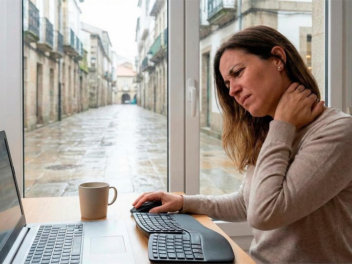 Dolor de cuello y teletrabajo: ¿Tu oficina en casa te está pasando factura?